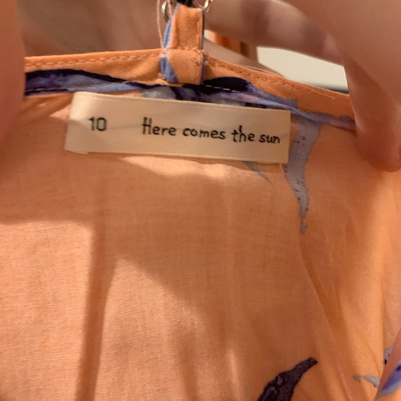 Here Comes the Sun peach and blue romper/dress - Picture 11 of 11